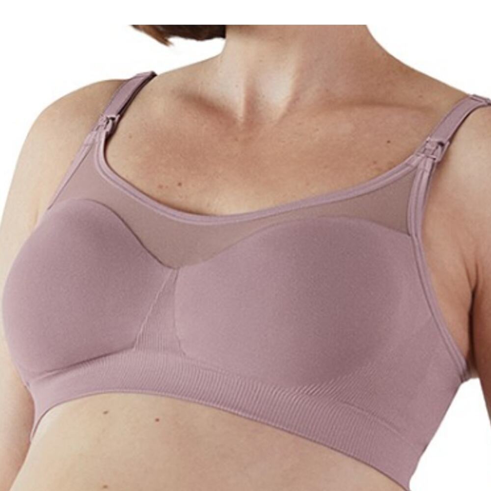 New Read! Bravado‎ Designs Body Seamless Sheer Nursing Bra Dawn L